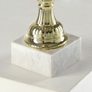 Кубок 140C, наградная фигура, золото, подставка камень, 28 x 13,5 x 6 см.