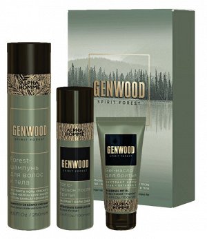 Набор для мужчин (шампунь, гель-масло, лосьон) / GENWOOD shave