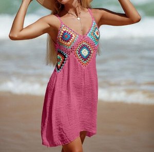 Платье пляжное легкое, розовый