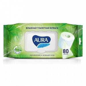 Влажная туалетная бумага Aura Ultra Comfort 80 шт.