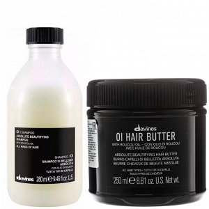Давинес Набор для увлажнения волос: шампунь 280 мл + питательное масло 250 мл (Davines, OI)