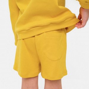 Костюм детский (свитшот, шорты) MINAKU, цвет жёлтый, рост