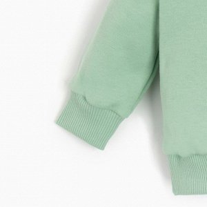 Костюм детский (свитшот, брюки) MINAKU, цвет зелёный/экрю, рост
