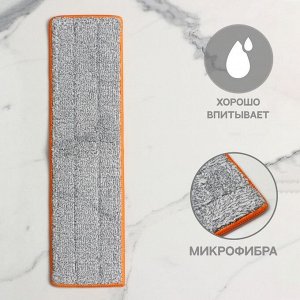Насадка для швабры с отжимом Raccoon, карманы с двух сторон, микрофибра, 42x11.5 см