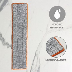 Насадка для швабры с отжимом Raccoon, карманы с двух сторон, микрофибра, 50x11.5 см