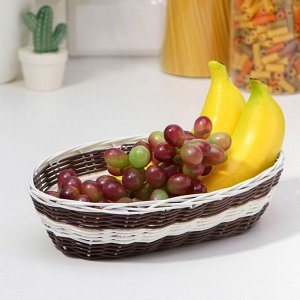 Корзинка для фруктов и хлеба Доляна «Овал. Шоко», 26?14?6 см