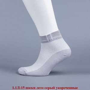 1.1Л-15-02 носки лето серые укороченные