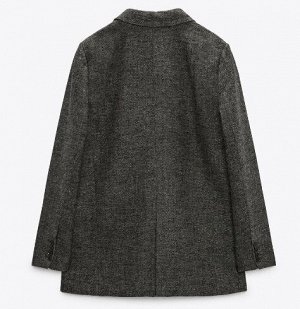 ZARA / ПИДЖАК В ЕЛОЧКУ арт. 2761247, серый