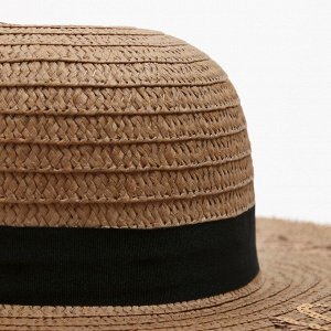Шляпа женская MINAKU цвет коричневый, р-р 56-58