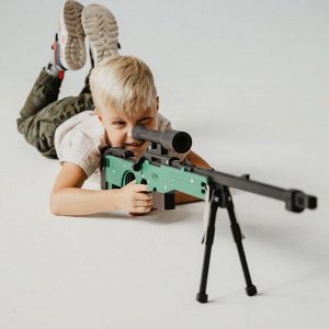 ARMA TOYS Винтовка игрушка деревянная модель AWP в сборе, резинкострел