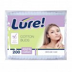 Ватные палочки Lure п/э 200 шт.