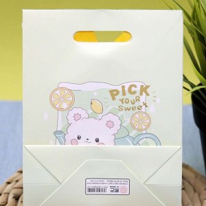 Пакет подарочный (XS) «Pick your sweet», green (12.5*16.5*6)
