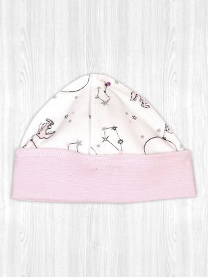 шапочка для новорожденных   "Крошка"  шарик/розовый