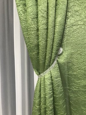 Шторы жатка зелёный, Ширина: 1.0м, Тип крепления: Шторная лента