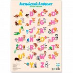 ПЛАКАТ. АНГЛИЙСКИЙ АЛФАВИТ. ВЕСЁЛЫЕ ЖИВОТНЫЕ