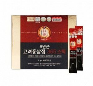 Jungwonsam Korean Red Ginseng Extract 365 Stick Стик с экстрактом красного корейского женьшеня, 10гр*30шт