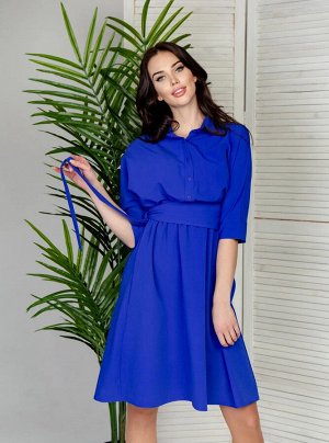 Платье 201 "Гольяно" Электрик/Насыщенный синий