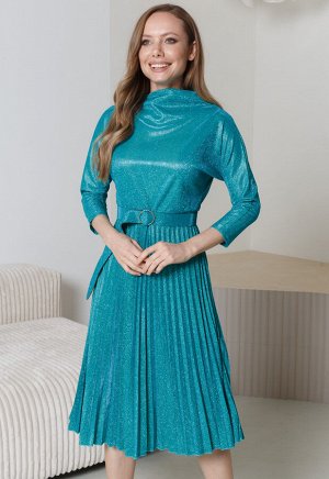 Платье 774 "Люрекс", морская волна