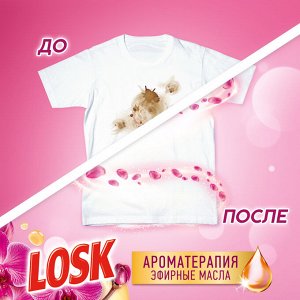 Стиральный порошок ЛОСК Ароматерапия Орхидея и Масло Макадамии 4 кг (27 стирок)