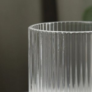 Стакан стеклянный Magistro «Грани», 260 мл, 7,5x9,5 см, круглое дно, цвет прозрачный