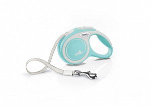 flexi рулетка NEW LINE Comfort XS (до 12 кг) лента 3 м серый/голубой
