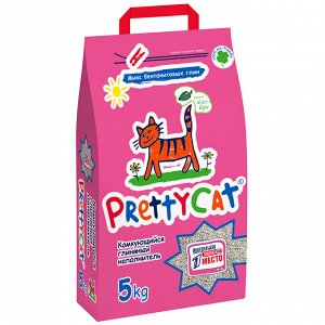 Наполнитель PrettyCat комкующийся бентонитовый "Euro Mix" с ароматом алоэ 5 кг