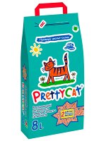 Наполнитель PrettyCat впитывающий глиняный &quot;Premium&quot; с део-кристаллами 4кг (8л)