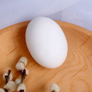 Деревянное яйцо для Декора "Белый" 6,1х4,6х4,6 см.