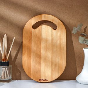 Подарочный набор деревянной посуды Adelica, разделочная доска, держатель для кухонных принадлежностей, масло в подарок 100 мл, берёза