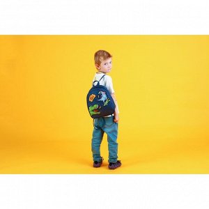 Рюкзак текстильный «Динозавры», с нашивками, 27?23?10 см