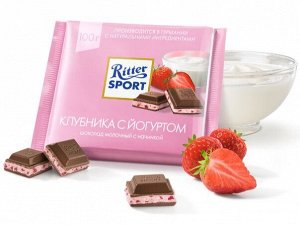 Ritter Sport Шоколад молочный "Клубника с Йогуртом" 100 г