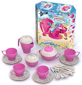 Нордпласт Подарочный набор детской посуды «Чайный сервиз «Волшебная хозяюшка»