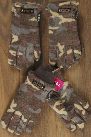 Перчатки мужские флис, с мехом (цвета в ассортименте)