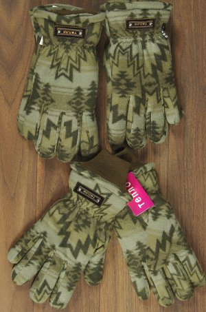 Перчатки мужские флис, с мехом (цвета в ассортименте)