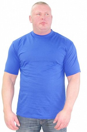 Футболка однотонная, 5xl (василек)