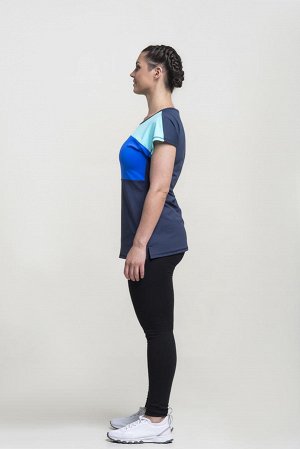 Топ Ткань:Meryl,трехцветная футболка с цельнокроеными короткими рукавами