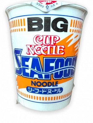 NISSIN CUP NOODLE SEAFOOD BIG Лапша c морепродуктами большая 104 г.,