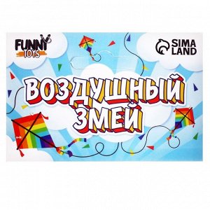 Funny toys Воздушный змей «Самолёт» с леской, цвет синий