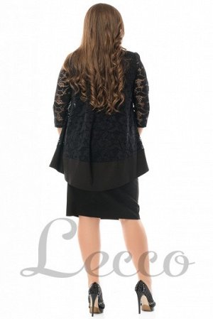 Платье Материал: плательный креп+ гипюр
Длина : 105 см.
Длина рукава :  45 см.
Цвет: чёрный