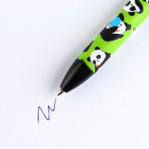 Автоматическая матовая шариковая ручка "Панда", 0,7 мм