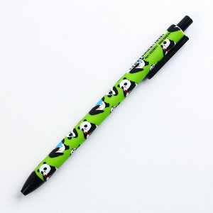 Автоматическая матовая шариковая ручка "Панда", 0,7 мм