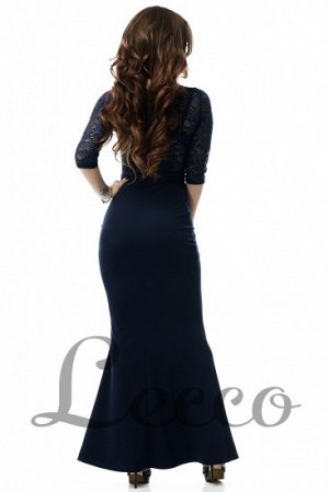 Платье Материал: креп-дайвинг + гипюр
Длина : 153 см.
Длина рукава: 40 см.
Цвет: тёмно-синий