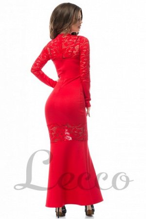 Платье Материал: дайвинг + гипюр
Длина : 153 см.
Длина рукава: 65 см.
Цвет: красный