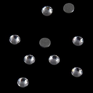 Стразы термоклеевые «Круг», стеклянные, d = 3,2 мм, 100 шт, цвет серебряный