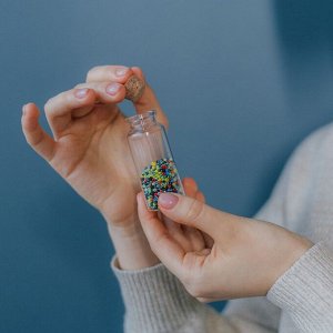 Баночки для хранения бисера d=3x7.3 см, 5 шт.
