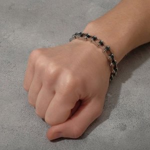 Цепочка на руку мужская «Атлант», оковы, 22 см, цвет серебро