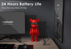 Беспроводная колонка Bearbrick Медведь Брикли портативный динамик BT, AUX, TF, Флешка