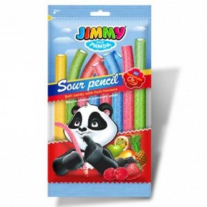 Panda Кислый мармелад со вкусом фруктов Jimmy Sour Pencil Джимми кислые трубочки со вкусом фруктов 75 гр