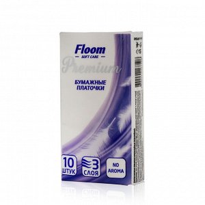 Floom платочки бум.3-слойные Белые 10шт /340/ 3112891
