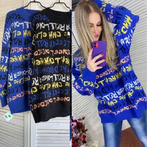Джемпер женский оверсайз с надписями